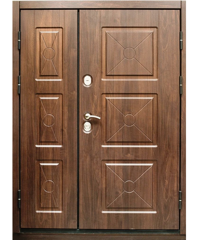 Дверь двустворчатая входная МДФ/МДФ 3168