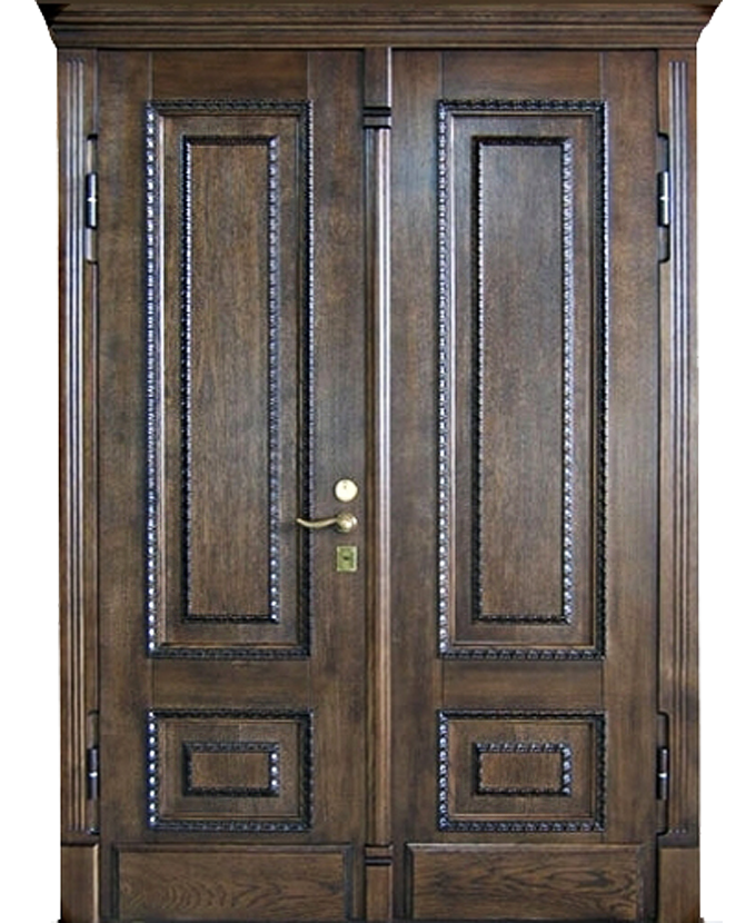 Дверь двустворчатая металлическая МДФ/МДФ 3084