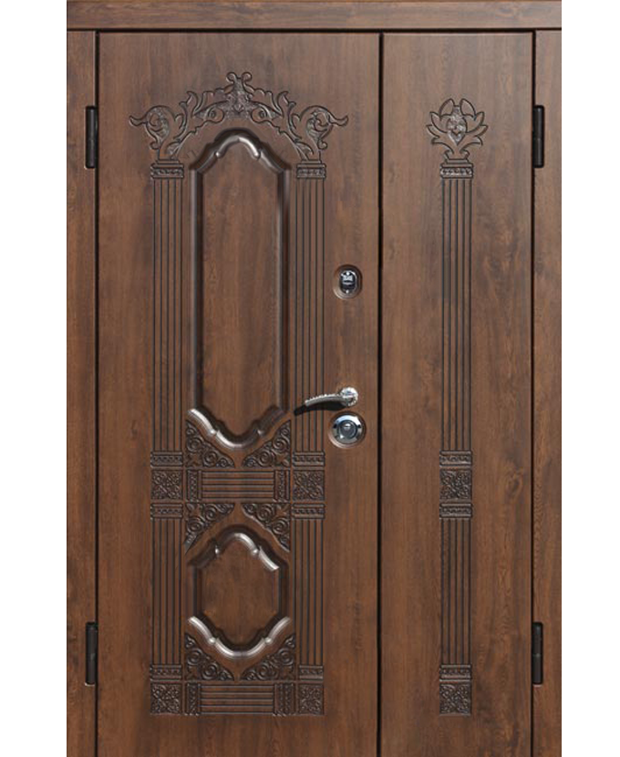 Стальная дверь МДФ с панелью винорит 3028