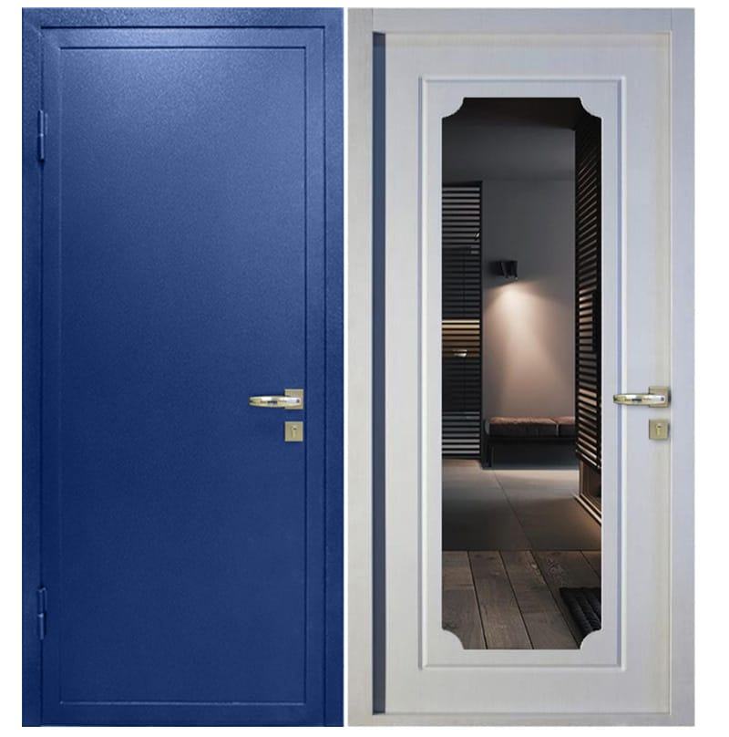 Металлическая дверь Порошок/МДФ с зеркалом 203