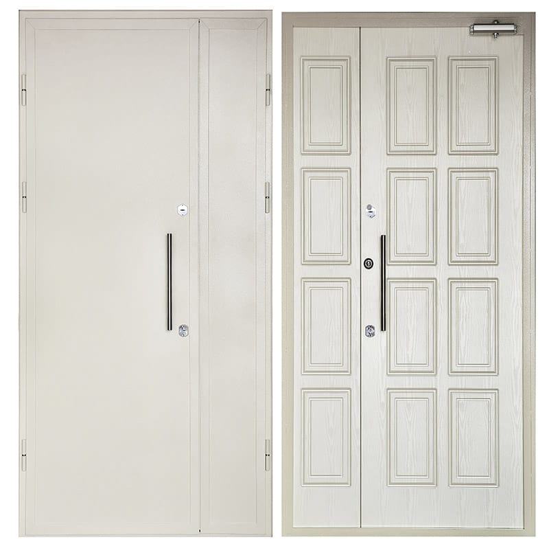 Металлическая входная тамбурная дверь порошок/МДФ 701