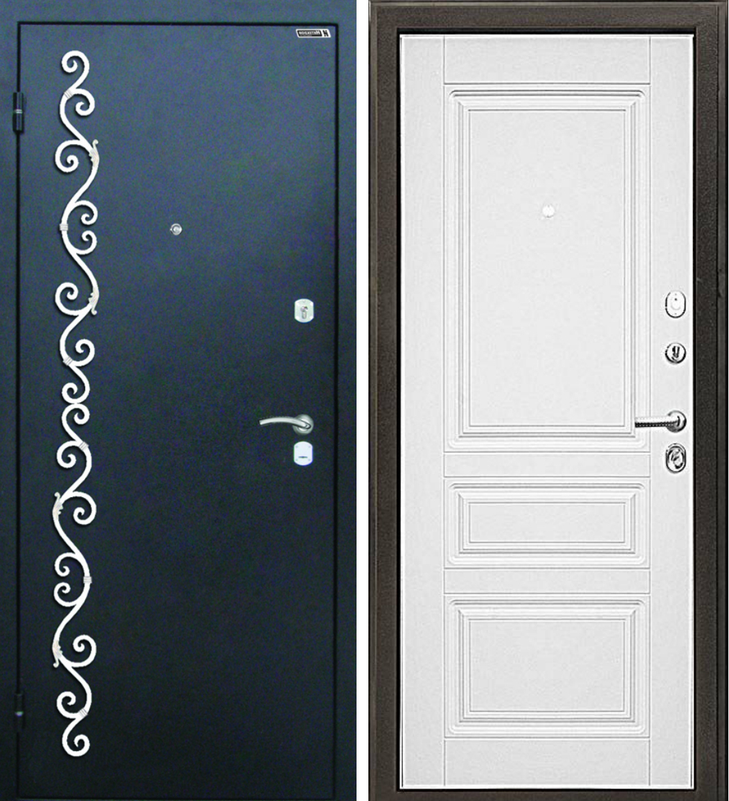 Дверь железная с Порошковым напылением/МДФ 1245