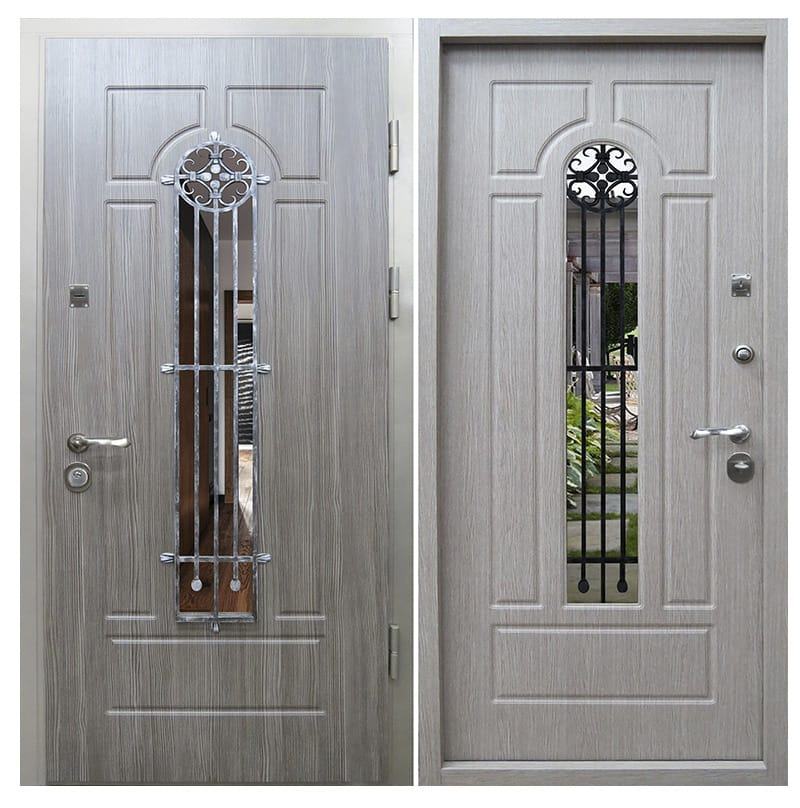 Металлическая дверь МДФ/МДФ с ковкой 1710