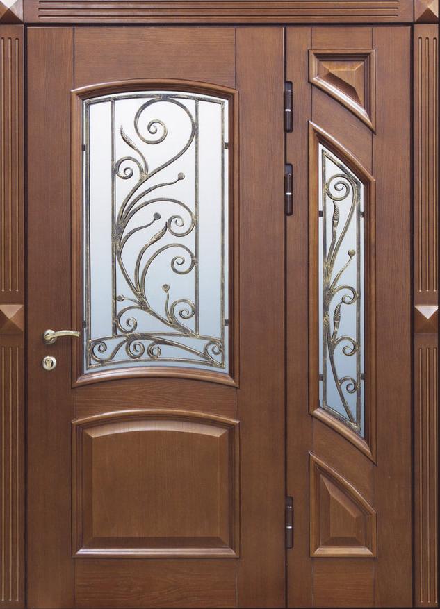 Дверь металлическая входная МДФ/МДФ с зеркалом 424