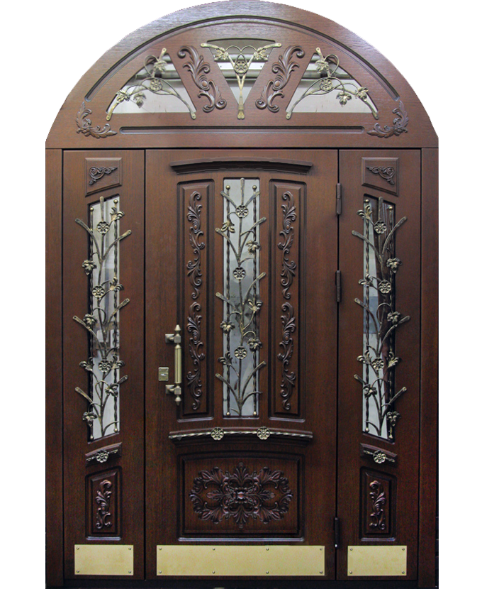 Дверь стальная входная арочная МДФ 1125