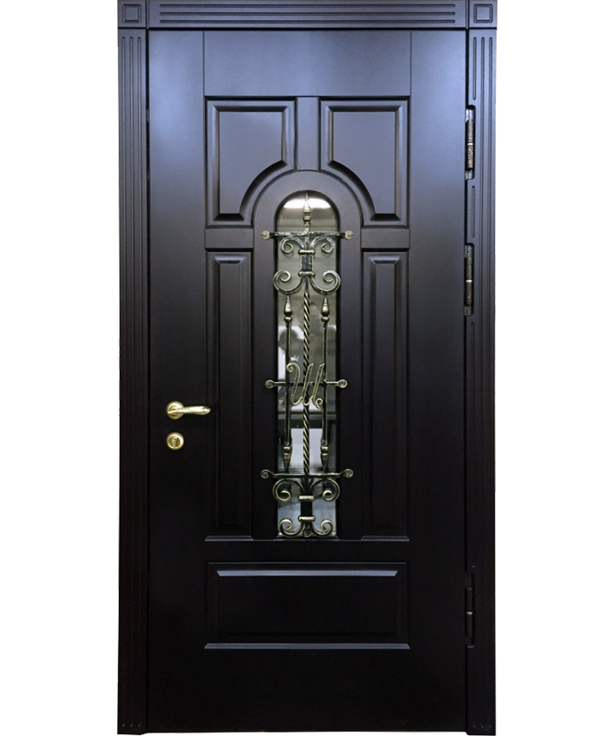 Железная входная дверь МДФ панель с натуральным шпоном 1127