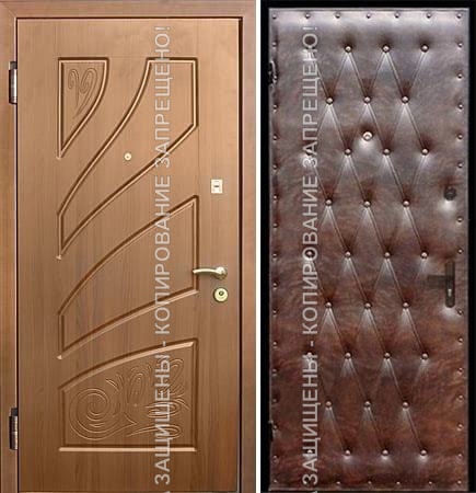 Металлическая входная дверь МДФ/винилискожа 1601 Металлическая входная дверь МДФ/винилискожа 1601