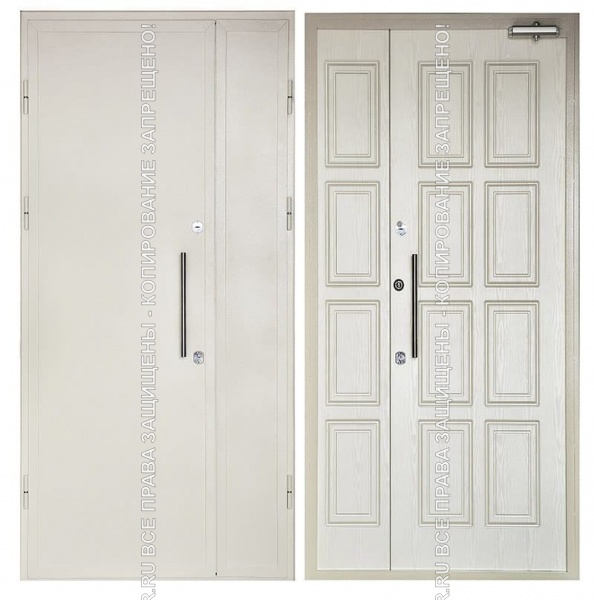 Металлическая входная тамбурная дверь порошок/МДФ 701 Металлическая входная тамбурная дверь порошок/МДФ 701