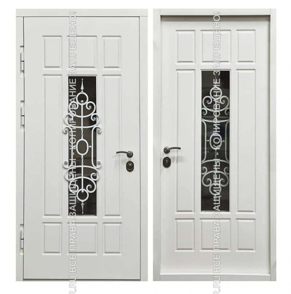 Металлическая входная дверь с терморазрывом МДФ 1908 Металлическая входная дверь с терморазрывом МДФ 1908