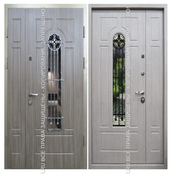 Дверь тамбурная металлическая МДФ с ковкой 509 Дверь тамбурная металлическая МДФ с ковкой 509