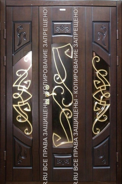 Металлическая входная тамбурная дверь МДФ с ковкой 505 Металлическая входная тамбурная дверь МДФ с ковкой 505